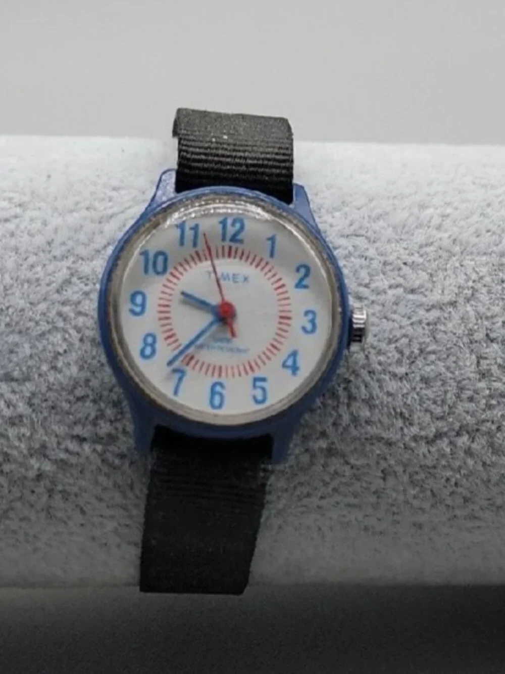Vintage 1980s Timex Fun Timers Blue Mechanical Watch 25mm 7